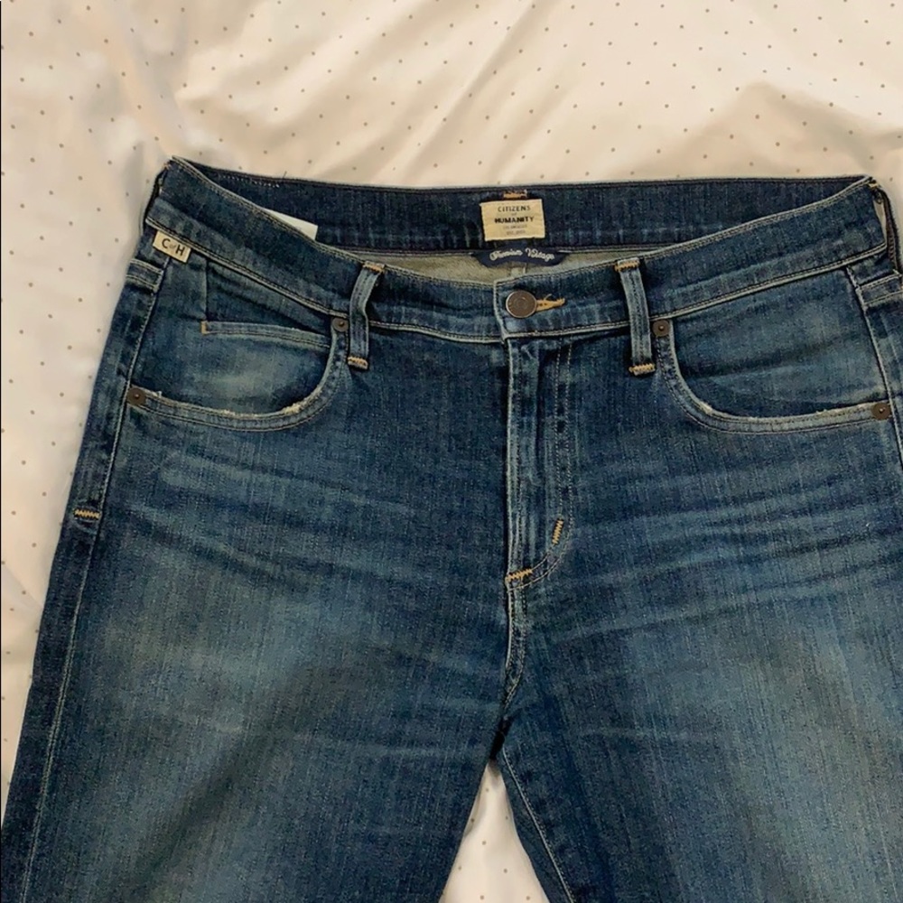Citizens of Humanity crop step hem denim